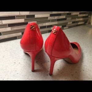 Coach Nala Coral Patent Leather Heels